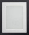 Frame Company Allington Black 14x11 inch Frame With White Mount For Image A4 *Choice of sizes* Fitted with Real Glass