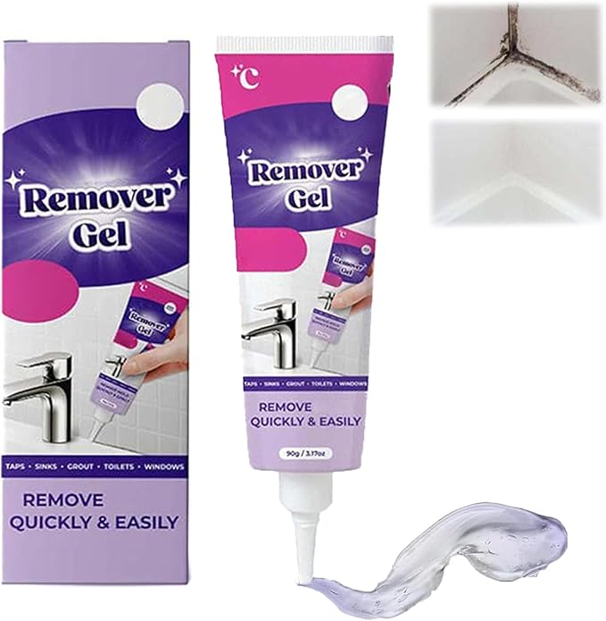 Mold Remover Gel 90G, Effective Mould Remover Gel, Powerful Cleaning Gel, Highly Effective in Penetration, Not Damage The Surface, for Bathroom & Kitchen Tile Gaps, Walls & Grout (1)