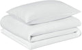 Amazon Basics 2-Piece Organic Cotton Bedding Single Duvet Cover Set, Duvet Cover 135 x 200 cm & 1 Pillowcase 50 x 80 cm, White