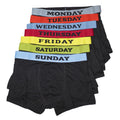 (M Waist 33-35inch (84-89cm), Black) Mens Days Of The Week Boxer Shorts / Underwear (Pack Of 7)