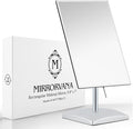 Large Free Standing Mirror for Bathroom Countertop, Dressing Table, Desk and Bedroom Vanity - True Frameless Face Mirror For Makeup and Shaving - 25 x 18cm