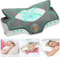 Elviros Cervical Memory Foam Pillow for Neck Pain Orthopedic Neck Pillow for Shoulder Pain Ergonomic Head Neck Support Pillow for Side/Back/Stomach Sleepers with Removable Cover (Dark Grey)