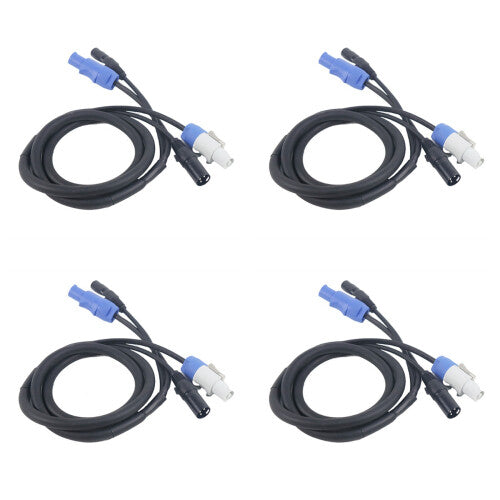 4X Powercon Cable Combination of Plug and XLR Signal Line for Light Power Connection Transit(A)
