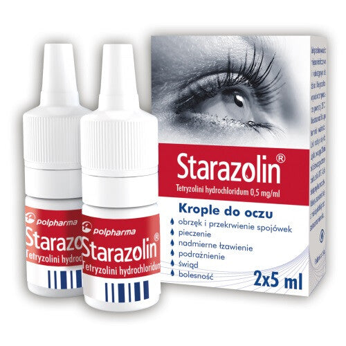 Starazolin 0.05% Redness Irritation Relief Red Eyes Drops 2 x 5ml *