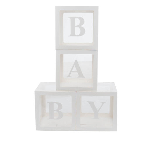 4pc Transparent Baby Shower Balloon Decoration Boxes