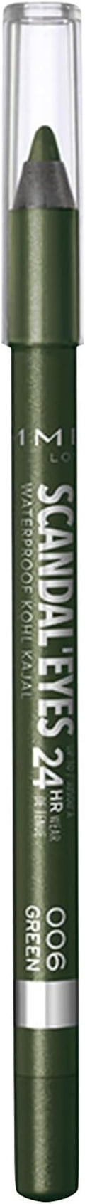 Rimmel Scandal'Eyes Waterproof Eyeliner, green , 1.3 Gram, Pencil