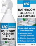 HG Bathroom Cleaner Spray - Universal All-Surface Cleaner & Limescale Remover for Sinks, Baths, Showers & Taps - 500ml