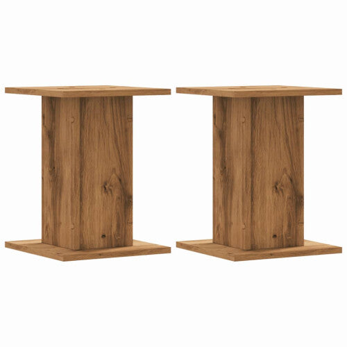 (oak, 30 x 30 x 40 cm) vidaXL Speaker Stands Living Room Speaker Floor Stand 2 pcs Engineered Wood