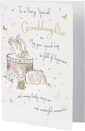 Piccadilly Greetings Group Ltd LOVELY GLITTER COATED TO A VERY SPECIAL GRANDDAUGHTER BIRTHDAY GREETING CARD, White Smoke, 7 x 5 inches