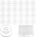25PCS Sewing Machine Bobbins, Clear Plastic Bobbins for Sewing Machine with Case, Universal Accessories