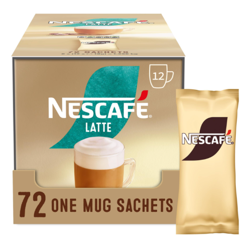 NESCAFÃ‰ Latte Instant Coffee Sachets - 72 x 18g
