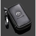 (VOLKSWAGEN) Fashion Anti-Scratch Leather Car Key Bag Fob Cover Chain Bag Protector