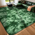 Room Living Rugs 120x180cm - Extra Large Shaggy Soft Fluffy Rug Area Carpet, Modern Tie-dye Carpet - Washable Rugs for Home Decor, Bedroom, Dorm, Kids Room Lounge Office, Green
