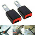 2-Pack Universal Car Seat Belt Extender Buckle Clip, Adjustable 12â€“23 cm, 50 mm Tongue, 23 mm Slot, ABS + Steel