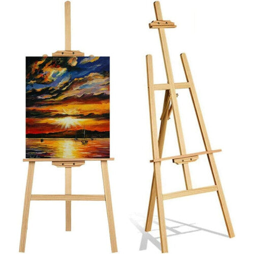 Artist Easel Stand Display Easels Studio Easel Wooden A-Frame Canvas Easel Art Stand for Painting Wedding  Exhibition