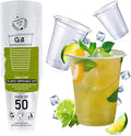 G4GADGET 50x 180ml Plastic Disposable Cups – Clear Drink Cups for Office, Picnics, Parties, Travel & Everyday Use | Ideal for Juice, Tea, Soft Drinks, Water & More
