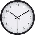 Amazon Basics Wall Clock, Classic Easy-Read Silent Battery-Operated Round Analog Clock, 30.5 cm, Black, for Office Kitchen Classroom