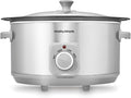 Morphy Richards 461014 Sear & Stew 6.5 Litre Aluminium Slow Cooker, One-Pot Solution, Brushed Stainless Steel