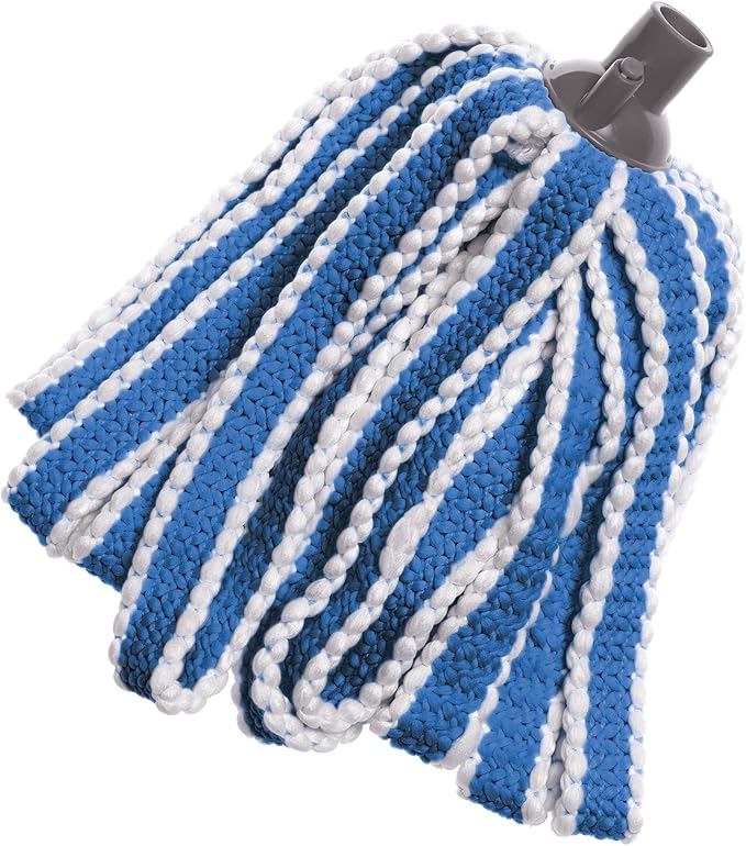 Addis MEGA 100% Microfibre Mop Replacement Refill head, Blue & White