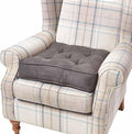 HOMESCAPES Grey Armchair Booster Cushion Large Firm 50 cm Square Seat Pad with Supportive 10 cm Thick Lift Luxury Soft Touch Faux Suede Cushion For The Elderly, Post-Operative and Pregnancy