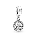 (SS271) New Fine Clear Sparkle Hearts Spacer PavÃ© Cilp Charms Beads Plated Fit Original Brand Logo 1:1 925 Sterling Silver Bracelet DIY Jewelry