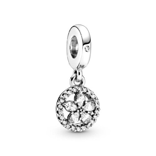 (SS271) New Fine Clear Sparkle Hearts Spacer PavÃ© Cilp Charms Beads Plated Fit Original Brand Logo 1:1 925 Sterling Silver Bracelet DIY Jewelry