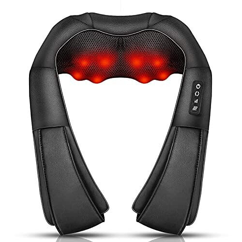 Neck Massager, Deep Tissue 3D Kneading, by iKristin, Portable, with Heat, Shiatsu Massager for Neck, Back, Shoulder, Foot and Leg