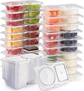 Snack Pots,Snack Pots with Lids,20Pcs - Reusable Snack Containers,Snack Box with Compartments,Double Compartment Snacks Container for On-the-Go Meals and Camping，Snackle Boxes