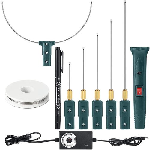 Hot Wire Foam Cutter Kit with Temperature Controller,100-240V/24W Electric Cutting for Art Craft EVA Carving (UK)