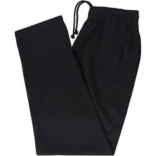 (31" - REGULAR, M) BLACK CHEF TROUSER Kitchen Cooking Chefs Trousers