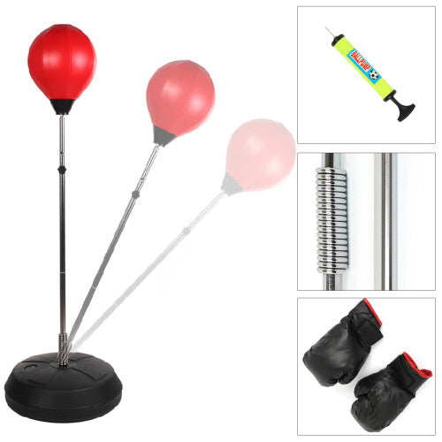 Adult Boxing Set Bag Ball Mitts Gloves Kit Free Standing Punch Boxing