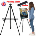 Adjustable Telescopic Folding Easel Tripod with Carry Bag - Lightweight Artist Display Stand