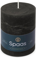Spaas Rustic Pillar Candle 80/110 mm 65h, Black