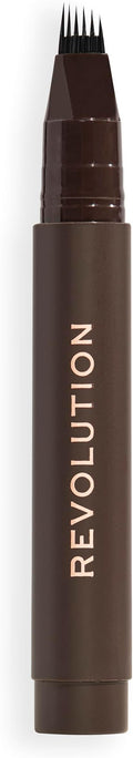 Revolution, Instant Brow Hair Pen, Precision Applicator for Hair-Like Strokes, Long-Lasting Eyebrow Pen, Dark Brown, Vegan & Cruelty-Free, 1.8ml