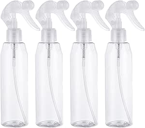 ASelected 4Pcs Water Spray Bottles 200 Ml Spray Bottle Plastic Sprayers For Gardening Cleaning Air Freshening Hair Sprayer