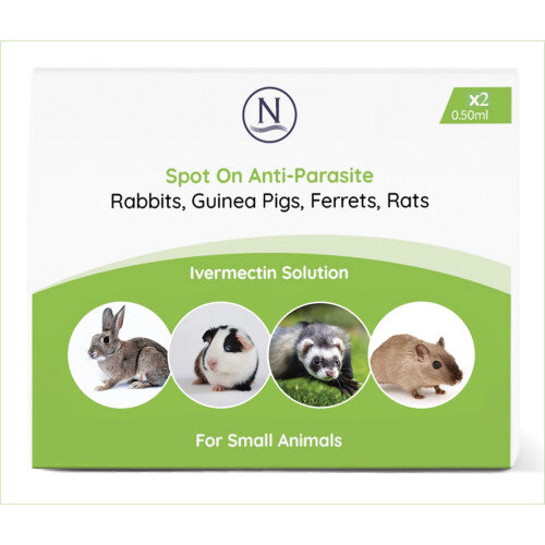 Spot On Anti Parasite x2 Pipette, Rabbits, Guinea Pigs, Ferrets, Rats
