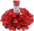 (Pre-separated, Scented) Artificial Fake Rose Petals for Romantic Night, Wedding, Proposal, Event, Party, Decoration, in Bulk (1000 CT, Dark Red)