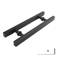 Matte Black Stainless Steel Glass / Wooden Door Handle