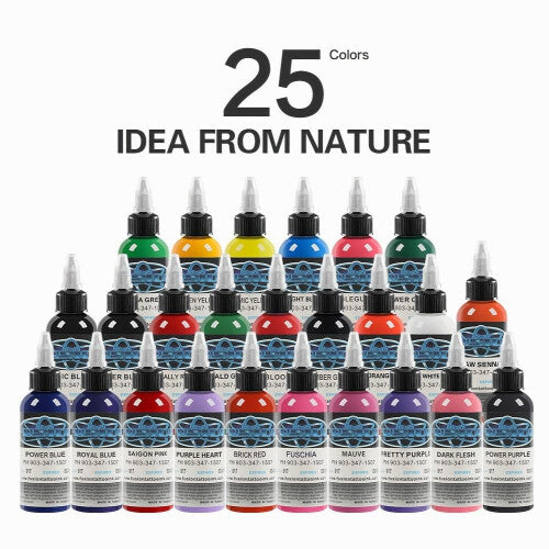 25pcs set 25 Colors Tattoo Ink Set Professional Tattoo Pigment Set Long Lasting Tattoo Painting Tattoo Supplies Professional Supply For Body Art
