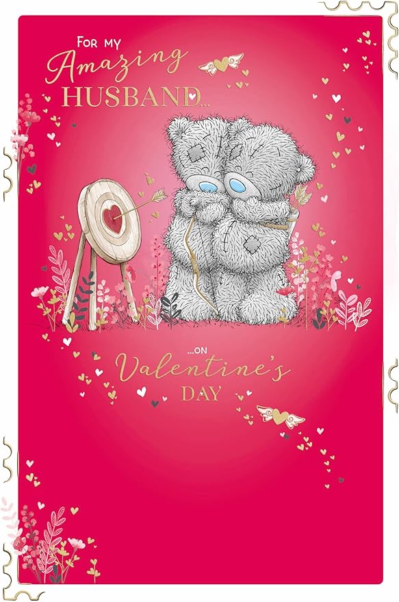 Me to You Tatty Teddy Valentine's Day 'For My Amazing Husband' Card 6 x 9" - Official Collection