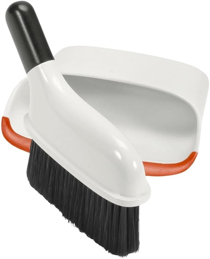 OXO 1334280 Good Grips Compact Dustpan & Brush Set, Red