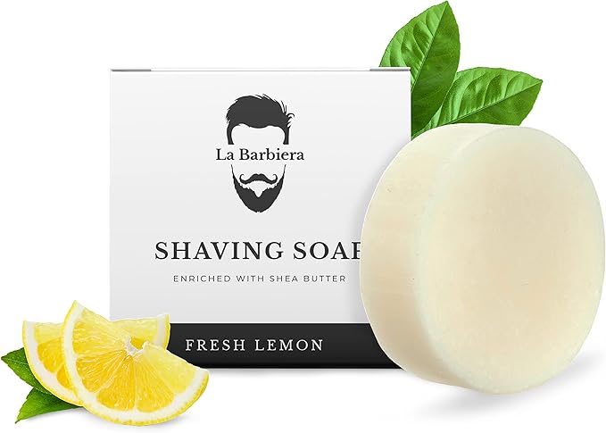 Solid Shaving Soap | 60g Refill Puck | Vegan and Plastic Free (Fresh Lemon)