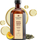 Nature Spell Pumpkin Oil for Hair, Pre-Diluted Oil Helps Nourish Brittle Strands & Reduce the Look of Split Ends, For All Hair Types, Vegan, 150ml