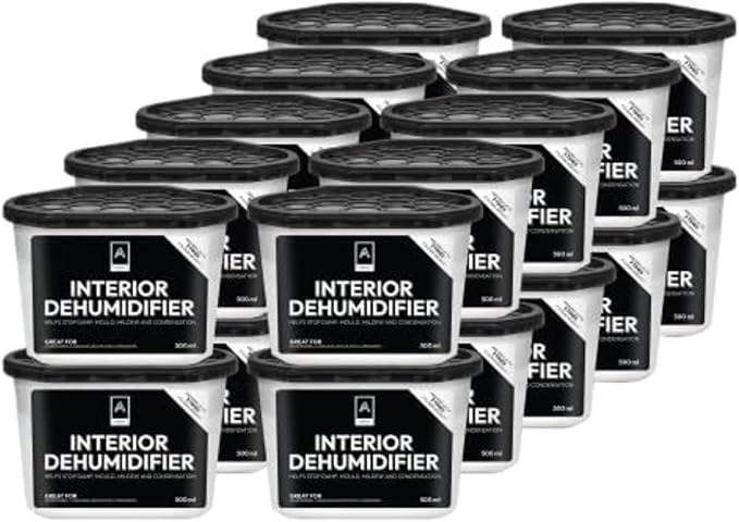 Aspect Dehumidifier Disposable, 500ml Pack Of 20 Dehumidifiers for Home, Moisture Absorber Helps Prevent Damp, Mildew, Mould and Condensation, Ideal For Windows, Damp, Home, Bathroom, Kitchen,Wardrobe