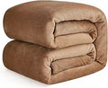 EHEYCIGA Fleece Blanket Camel Throws for Sofas Fluffy Warm Soft Blanket for Bed Settees Armchairs, Fit All Season, Single, 130x165cm