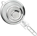 Sieves and Strainers Set – 3 Pack Stainless Steel Fine Mesh Sieve (7cm, 12cm, 18cm) | Rust Free, Dishwasher Safe, Flour Sifter for Baking & Cooking