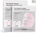 COSRX Peptide Collagen Lifting Glow Hydrogel Face Masks Skincare, Korean Collagen Face Mask, Overnight Lifting Care, Glass Glow Face Mask for Deep Hydration, Korean Skincare, Pack of 3