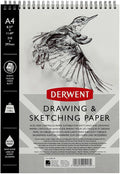 Derwent Sketch Pad A4 Portrait, Drawing & Writing, 30 Sheets, Acid-Free Paper, Wirebound Spine, Professional Quality, 2300139