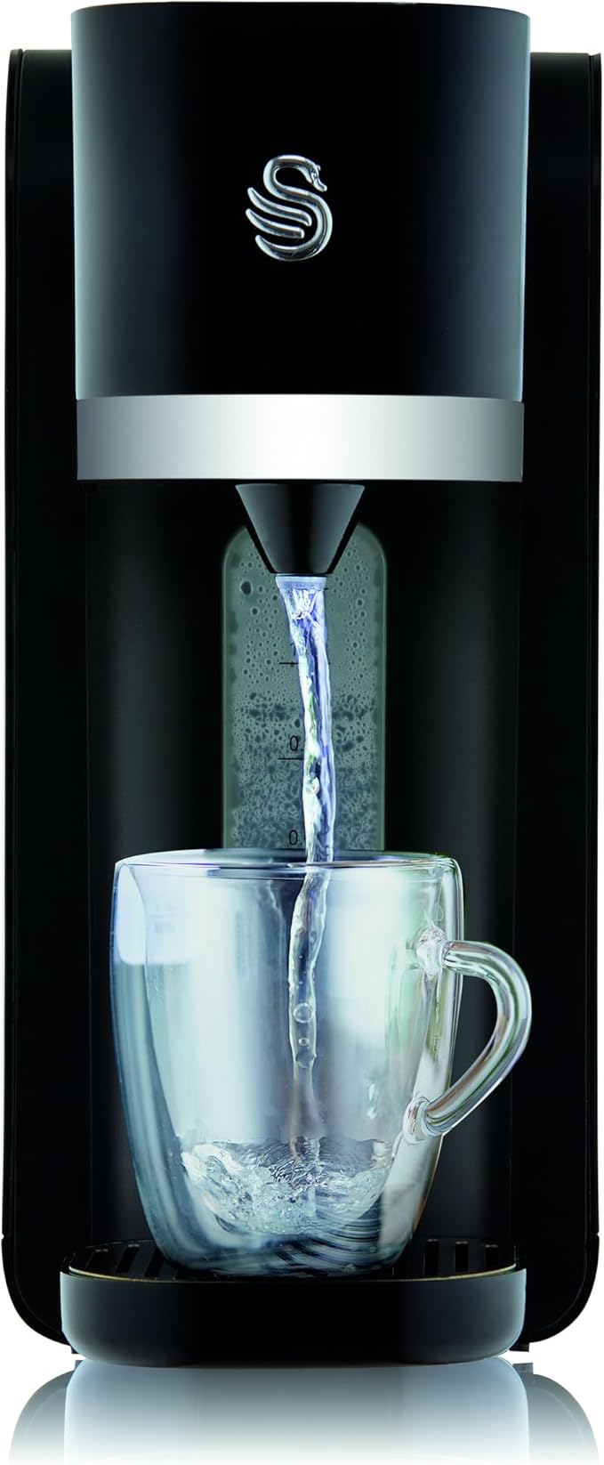 Swan SWD1004 Instant Hot Water Dispenser with 1.5L Tank Capacity, Two Button Operation, Removable Drip Tray, Boil Dry Protection, 1850-2200W, Black