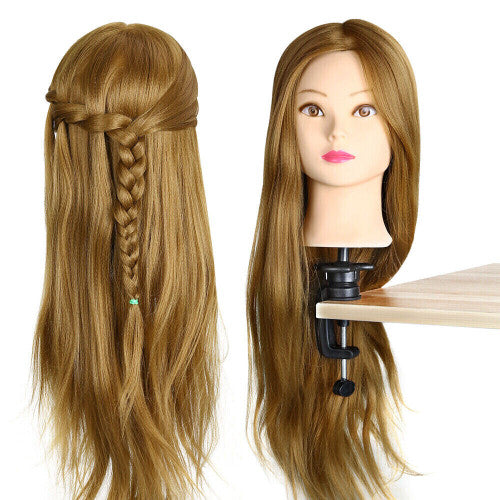 26 inch 30% Real Hair Salon Practice Training Head Hairdressing Mannequin Doll